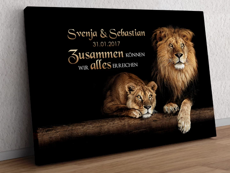 Personalisiertes Löwenbild