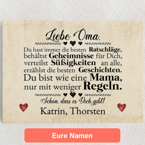 Zitate auf Deutsch Personalisierbare Leinwände Die Geschenkidee mit