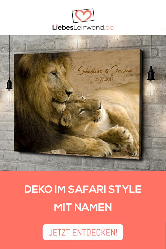 Safari Wohnzimmer Deko